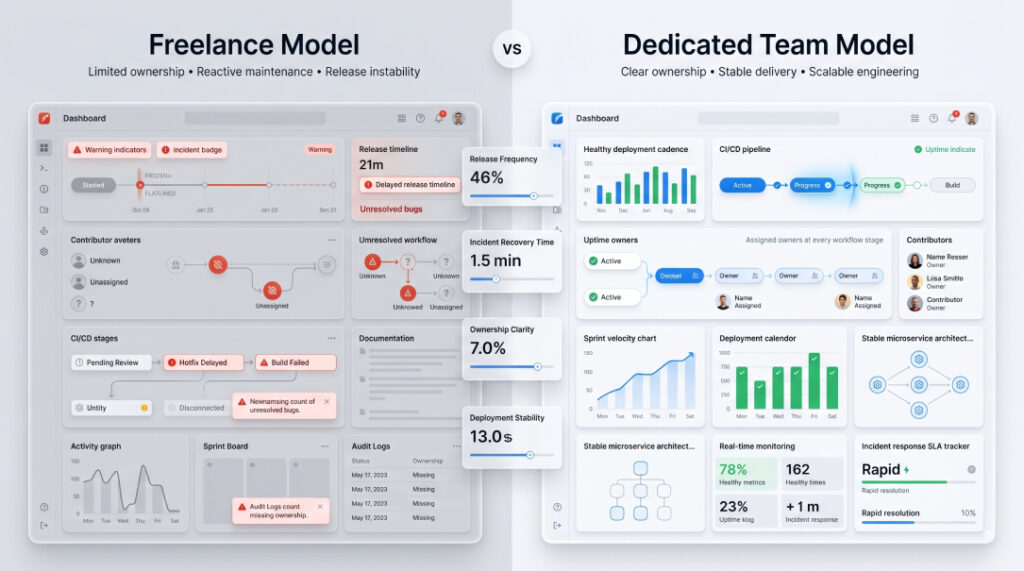 Freelance Model Vs Dedicated Team Model
